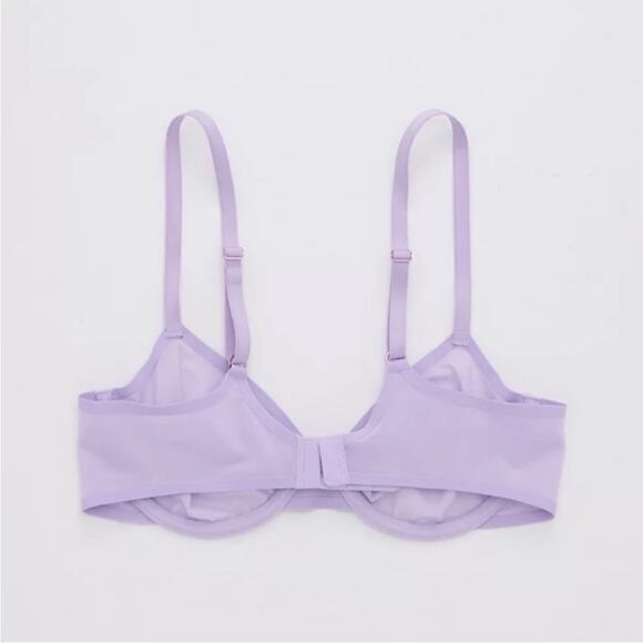 *NWT* Aerie Smoothez Purple Wash Full Coverage Mesh Unlined Underwire Bra - Picture 2 of 5